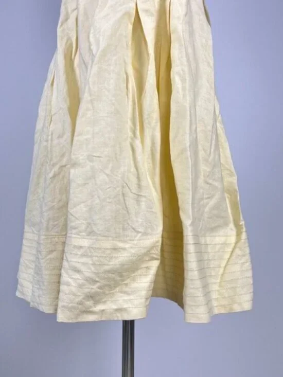 NWOT Farm Rio Lea One Shoulder Off-White Linen Blend Mini Dress Size L 3D Petal - Picture 7 of 15